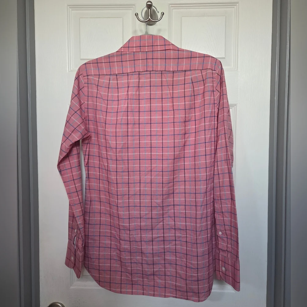 J. Crew Men's Pink Checkered Button Down Shirt Ludlow XS Cotton Preppy